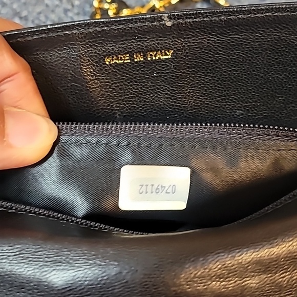 Chanel Vintage  Black Shoulder Bag with Gold Chain - Picture 8 of 12